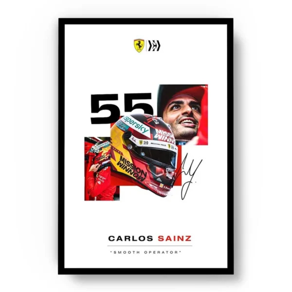 Póster Minimalista F1 Carlos Sainz Smooth Operator