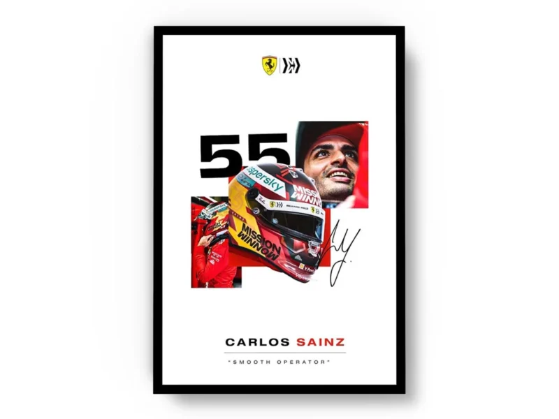 Póster Minimalista F1 Carlos Sainz Smooth Operator