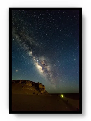 Póster Fotografía Vía Láctea desde Desierto Nocturno