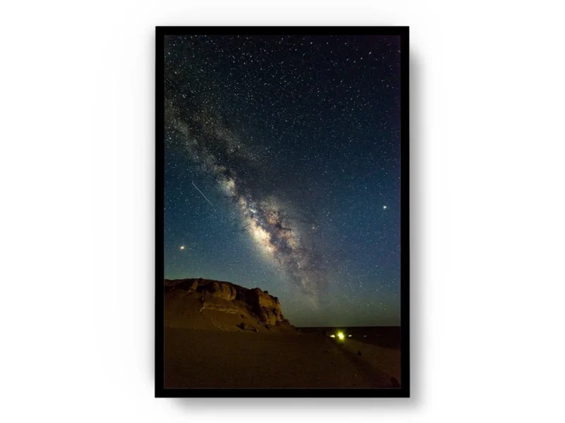 Póster Fotografía Vía Láctea desde Desierto Nocturno