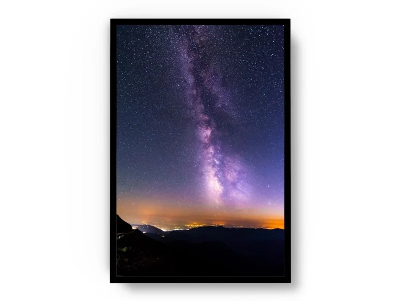 Póster Fotografía Cielo Estrellado con Tonos Purpuras