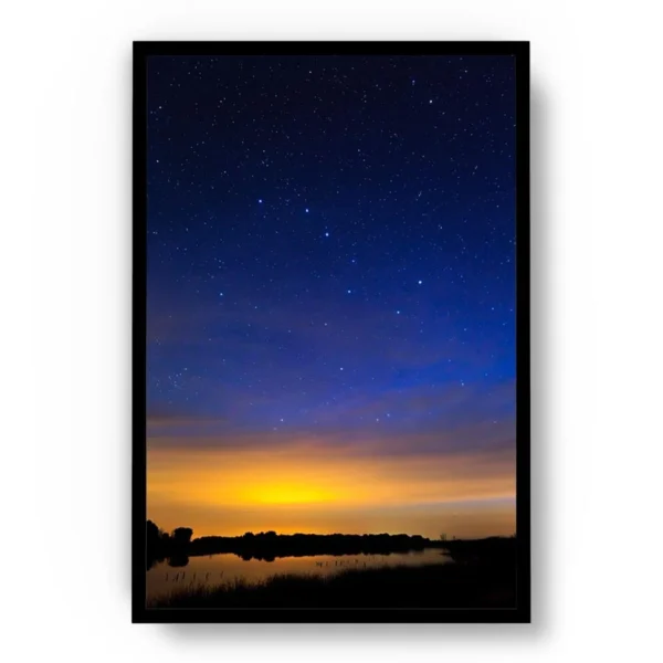 Póster Fotografía Cielo Estrellado al Atardecer