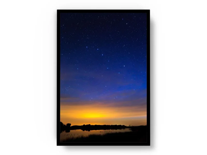 Póster Fotografía Cielo Estrellado al Atardecer