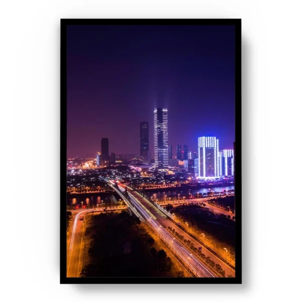 Arte Fotografía Ciudad Moderna en la Noche