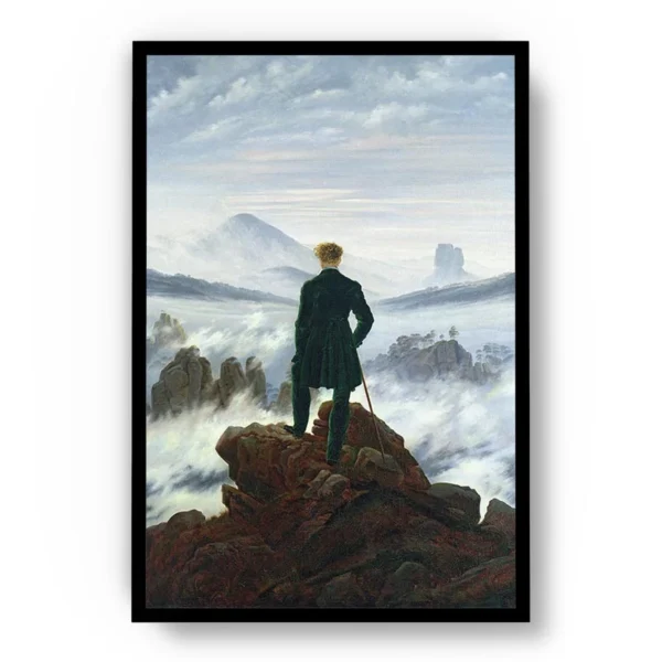 Arte Pintura David Friedrich El Caminante sobre el Mar de Nubes