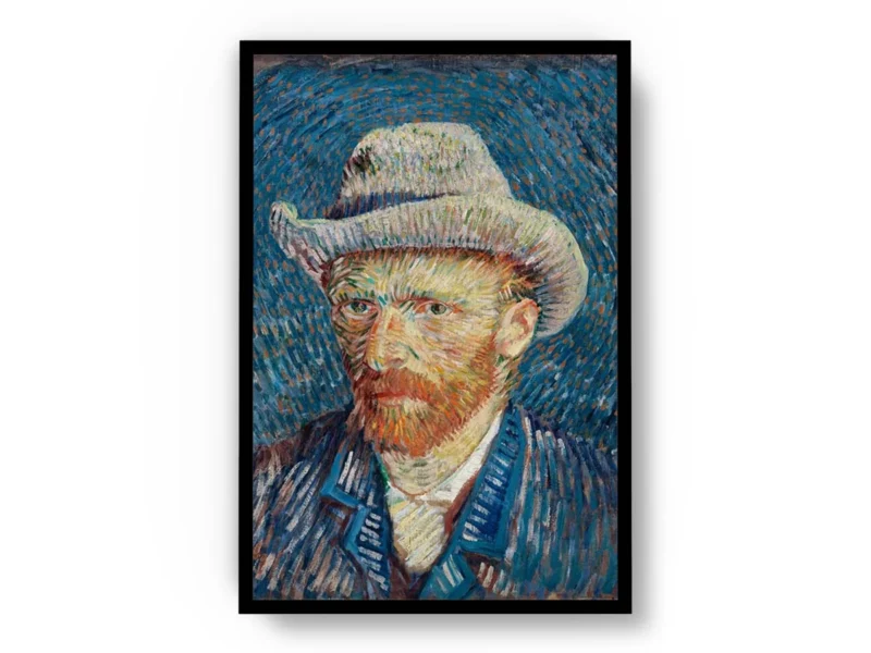 Arte Pintura Van Gogh Autorretrato con Sombrero de Fieltro Gris