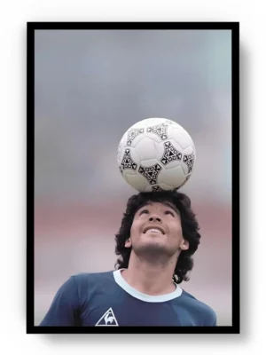 Póster Diego Maradona Control Balón en Cabeza