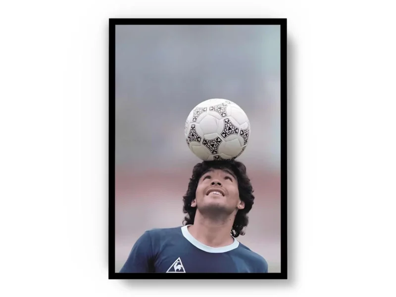 Póster Diego Maradona Control Balón en Cabeza
