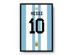 Póster Lionel Messi Dorsal Uniforme de Argentina Minimalista