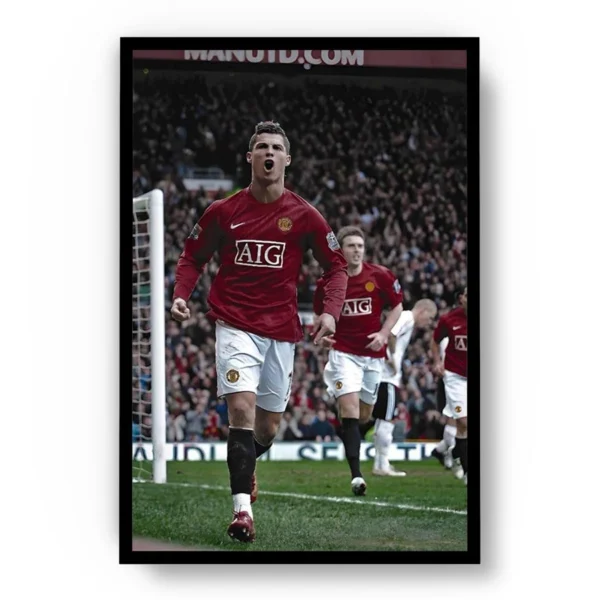 Póster Cristiano Ronaldo Celebrando en el Manchester United