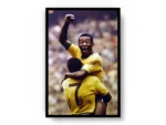Póster Pelé Celebrando con Puño Arriba