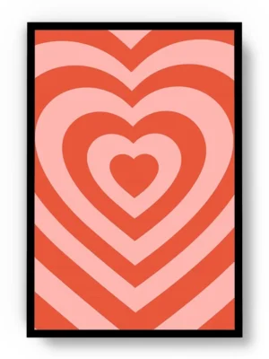 Póster Ilustración Groovy de Corazón