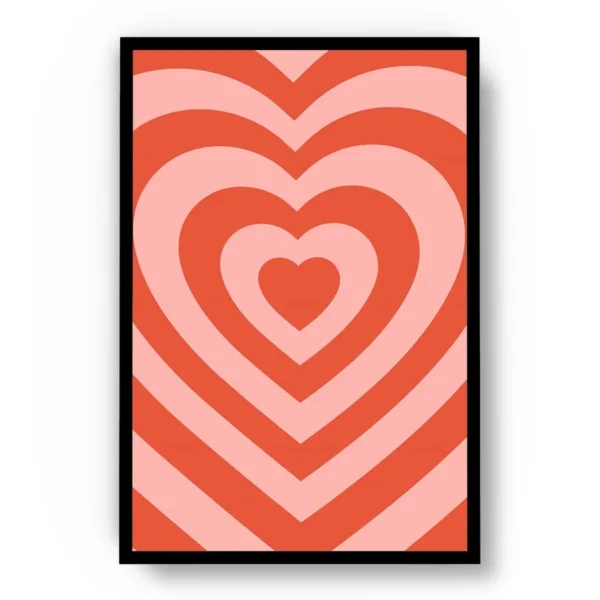 Póster Ilustración Groovy de Corazón