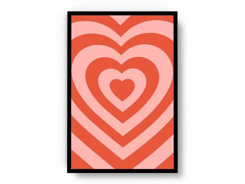 Póster Ilustración Groovy de Corazón