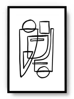 Arte Lineal Formas con Lineas Negras