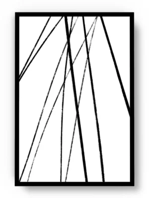 Arte Lineal Patrón de Lineas Negras Entrecruzadas