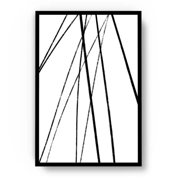 Arte Lineal Patrón de Lineas Negras Entrecruzadas