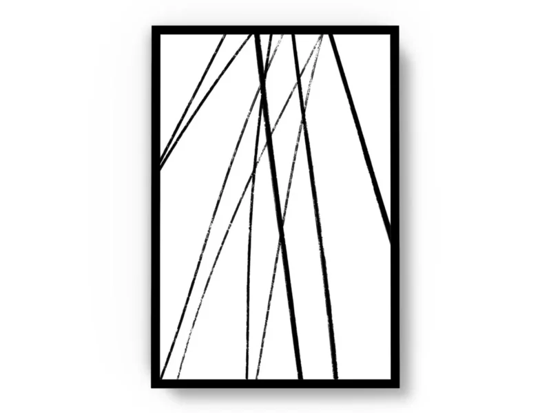 Arte Lineal Patrón de Lineas Negras Entrecruzadas