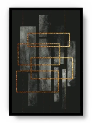 Arte Lujoso Bloques de Oro Entrecruzados