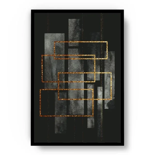 Arte Lujoso Bloques de Oro Entrecruzados