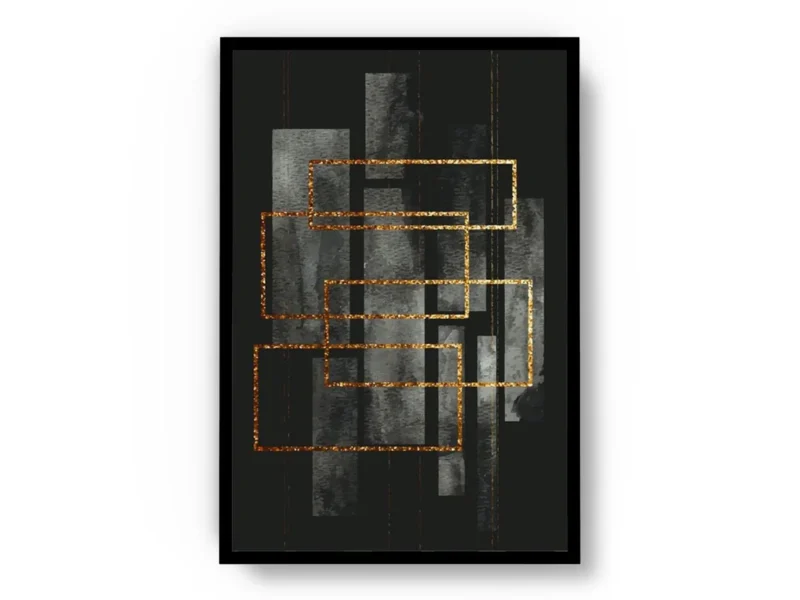 Arte Lujoso Bloques de Oro Entrecruzados