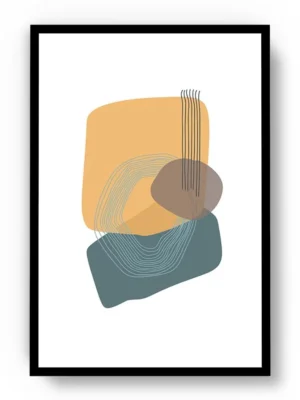 Arte Ilustración Minimalista Formas y Lineas Abstractas