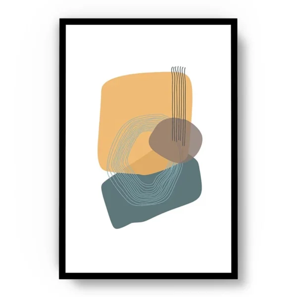 Arte Ilustración Minimalista Formas y Lineas Abstractas