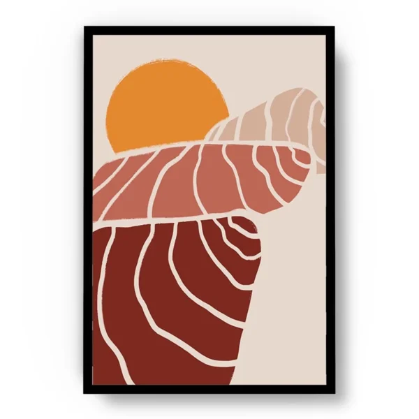 Arte Ilustración Minimalista Desierto Soleado