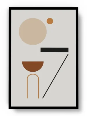 Arte Ilustración Minimalista Formas y Lineas Separadas