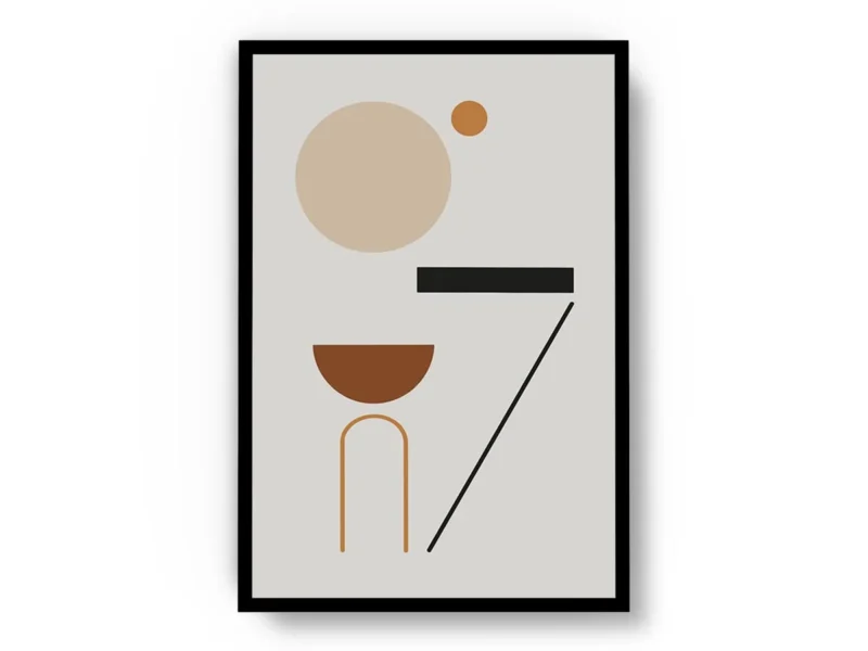 Arte Ilustración Minimalista Formas y Lineas Separadas