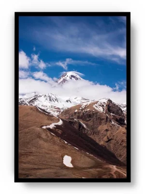 Póster Fotografía Camino hacia Montaña Nevada