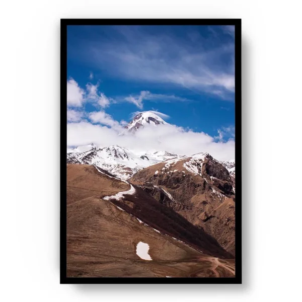 Póster Fotografía Camino hacia Montaña Nevada