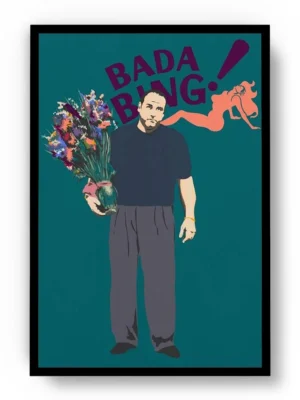 Póster Bada Bing Tony Soprano con Flores