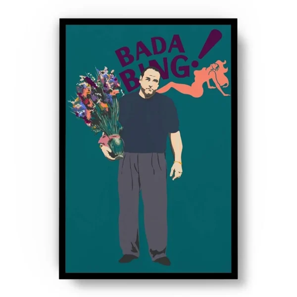 Póster Bada Bing Tony Soprano con Flores