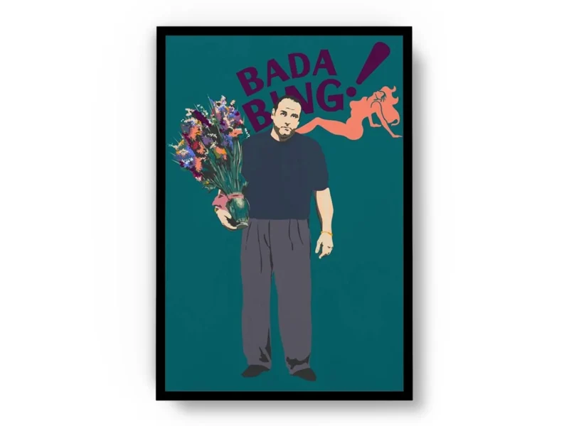 Póster Bada Bing Tony Soprano con Flores