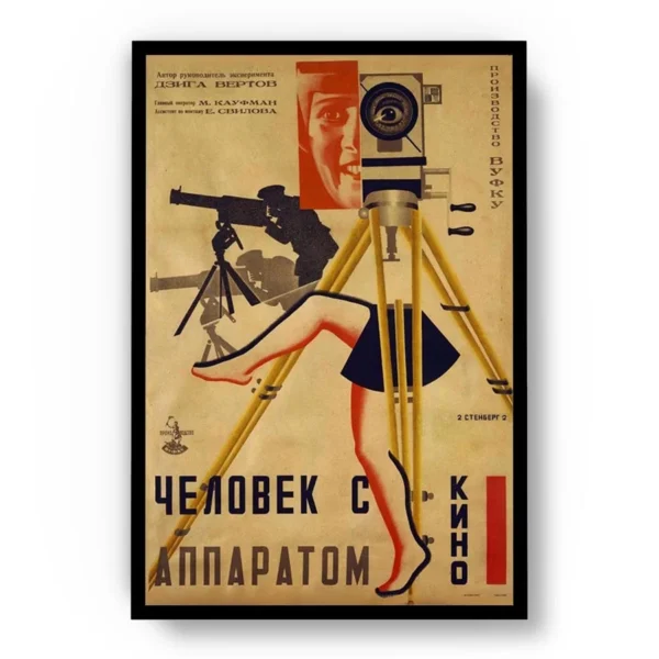 Póster Man With A Movie Camera Portada Película Rusa