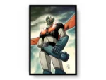Póster Mazinger Z Ilustración con Daño de Batalla