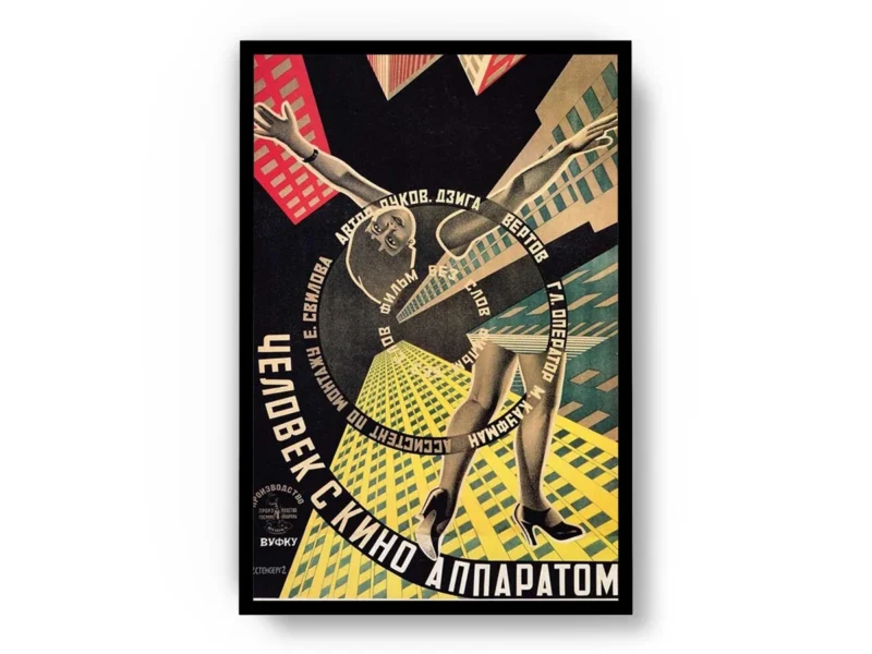 Póster Pop Art Ilustración Collage Edificios y Mujer