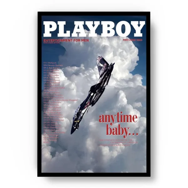 Póster Portada Revista Playboy con Avión