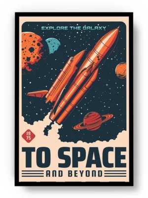 Poster Ilustración Creativa To Space And Beyond