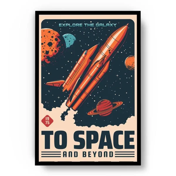 Poster Ilustración Creativa To Space And Beyond