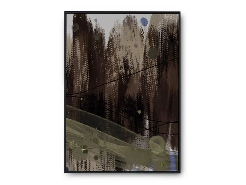 Arte Abstracto Campo con Vista al Bosque 2 de 3