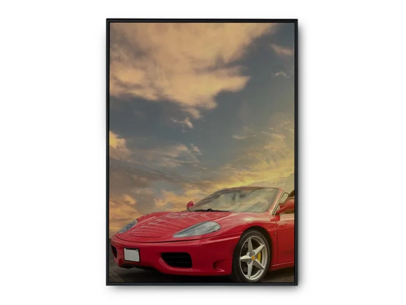 Póster Fotografía Auto Deportivo Spider Rojo