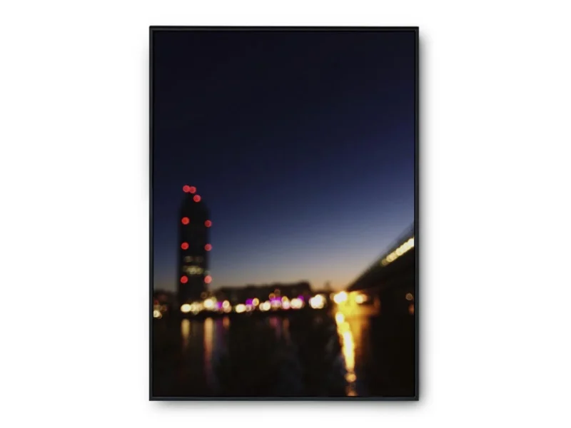 Arte Fotografía Desenfocada de Ciudad en el Fondo