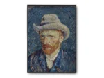 Arte Pintura Van Gogh Autorretrato con Sombrero de Fieltro Gris