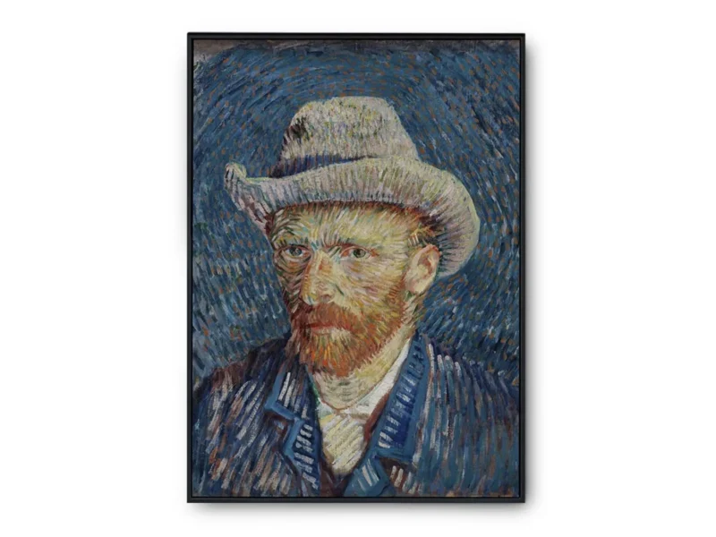 Arte Pintura Van Gogh Autorretrato con Sombrero de Fieltro Gris