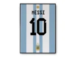 Póster Lionel Messi Dorsal Uniforme de Argentina Minimalista