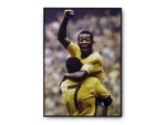 Póster Pelé Celebrando con Puño Arriba