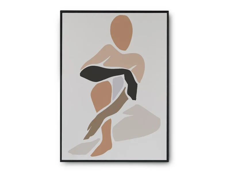 Póster Ilustración Mujer Sentada Cruzada las Piernas