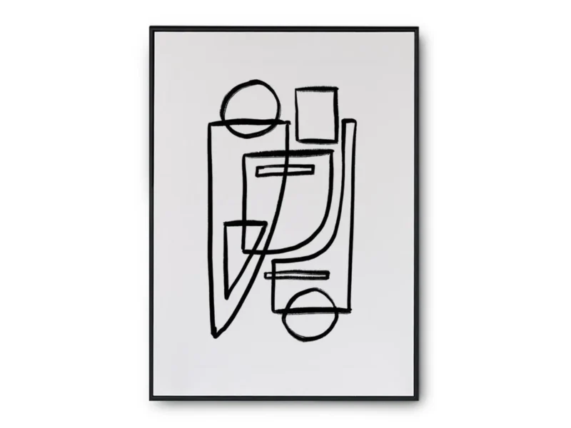 Arte Lineal Formas con Lineas Negras